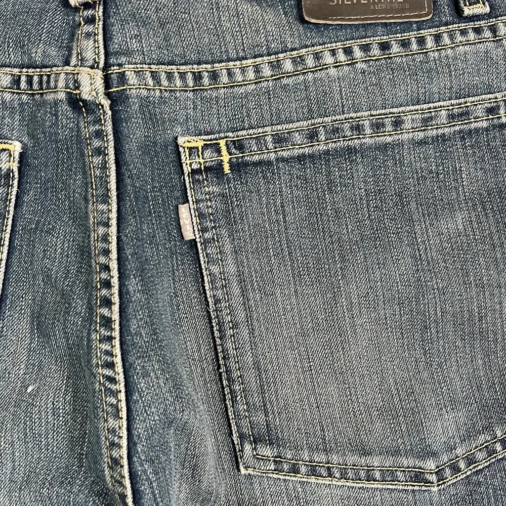 Levis Silvertab Low‎ and Loose Jeans Mens 36x34 Baggy Vintage Y2K Blue Med Wash - Picture 4 of 9